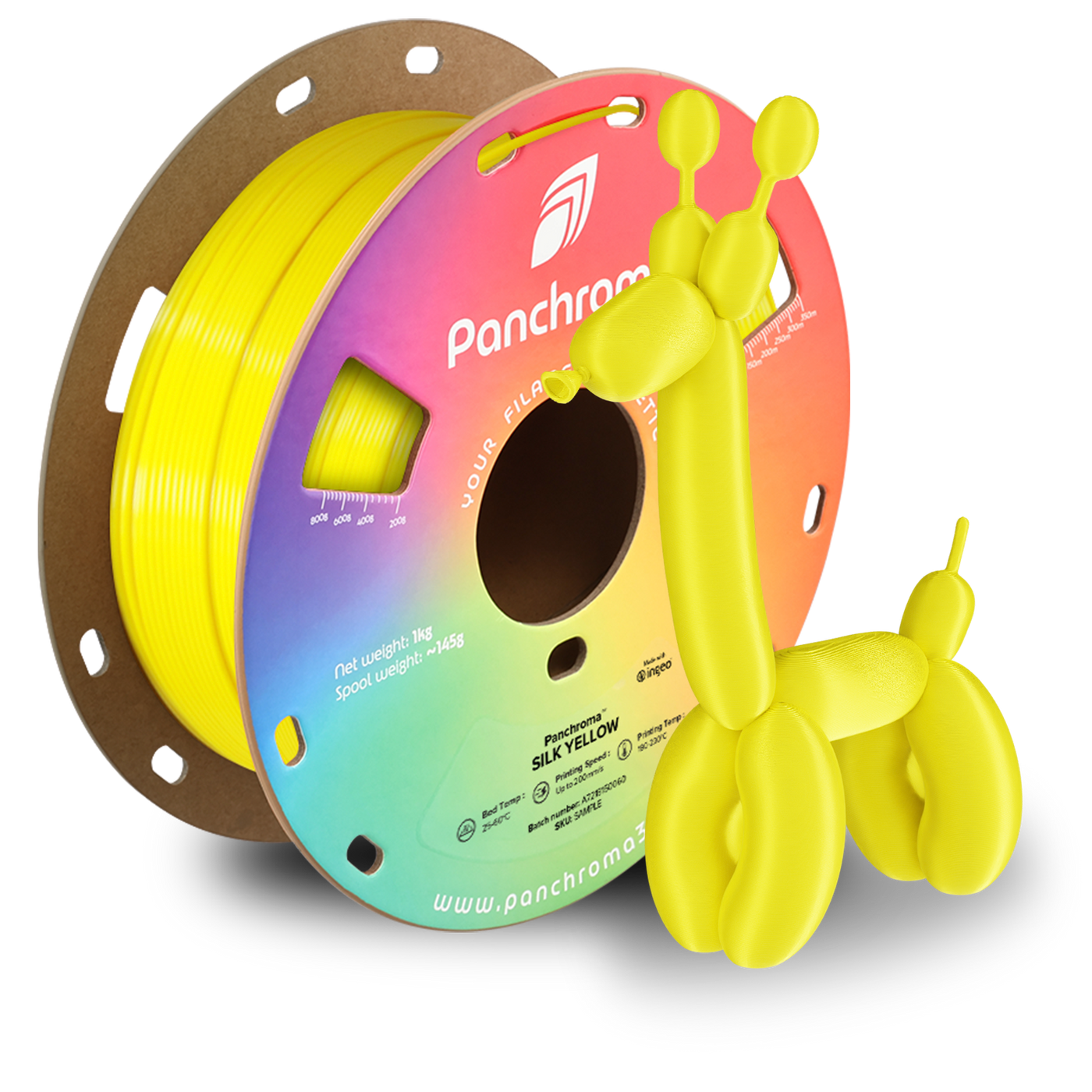Polymaker Panchroma™ PLA Silk Yellow 1.75 mm 1KG