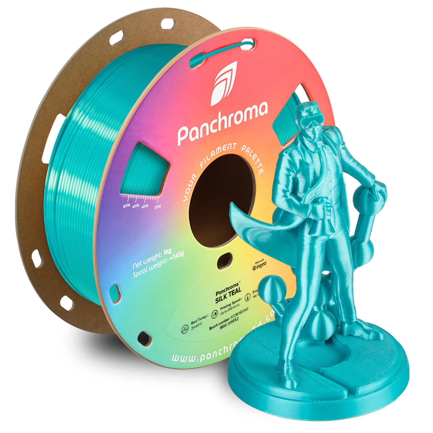 Polymaker Panchroma™ PLA Silk Teal 1.75 mm 1KG