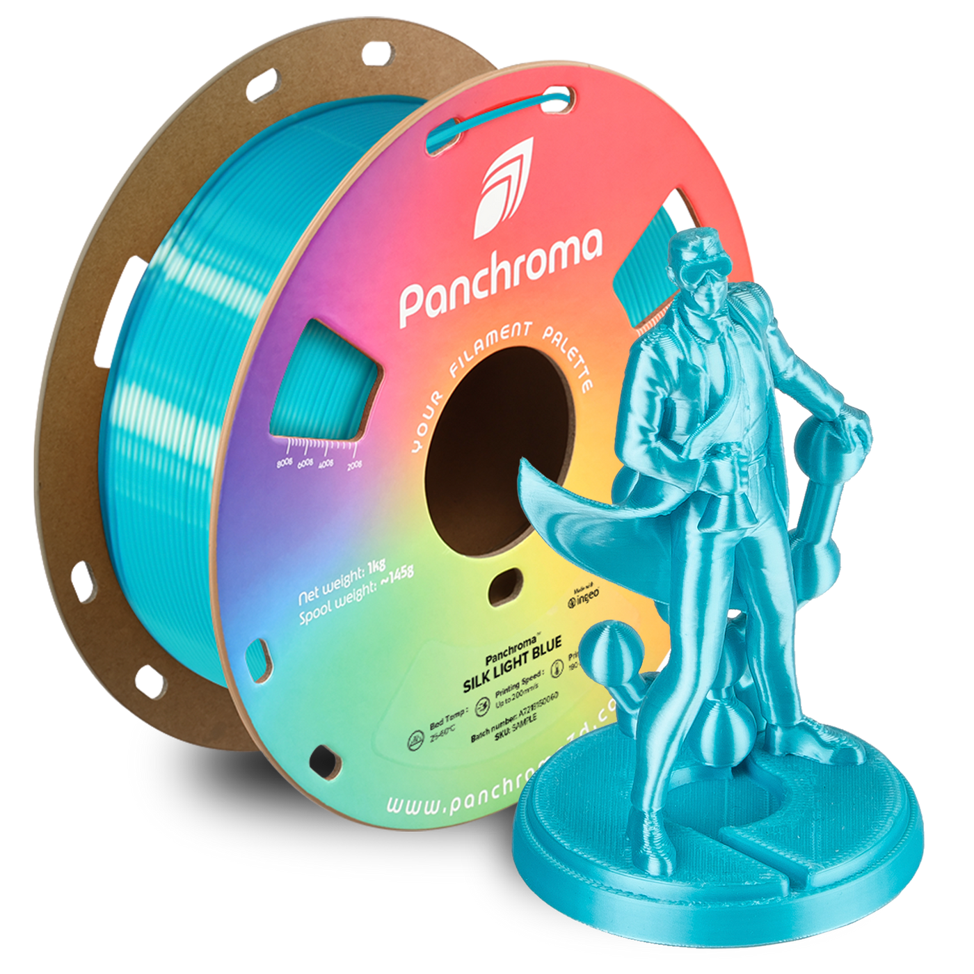 Polymaker Panchroma™ PLA Silk Light Blue 1.75 mm 1KG