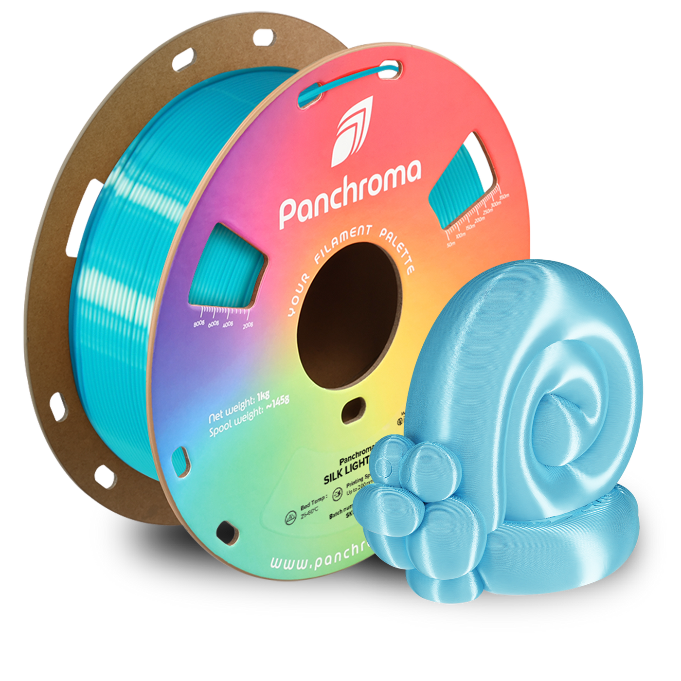 Polymaker Panchroma™ PLA Silk Light Blue 1.75 mm 1KG