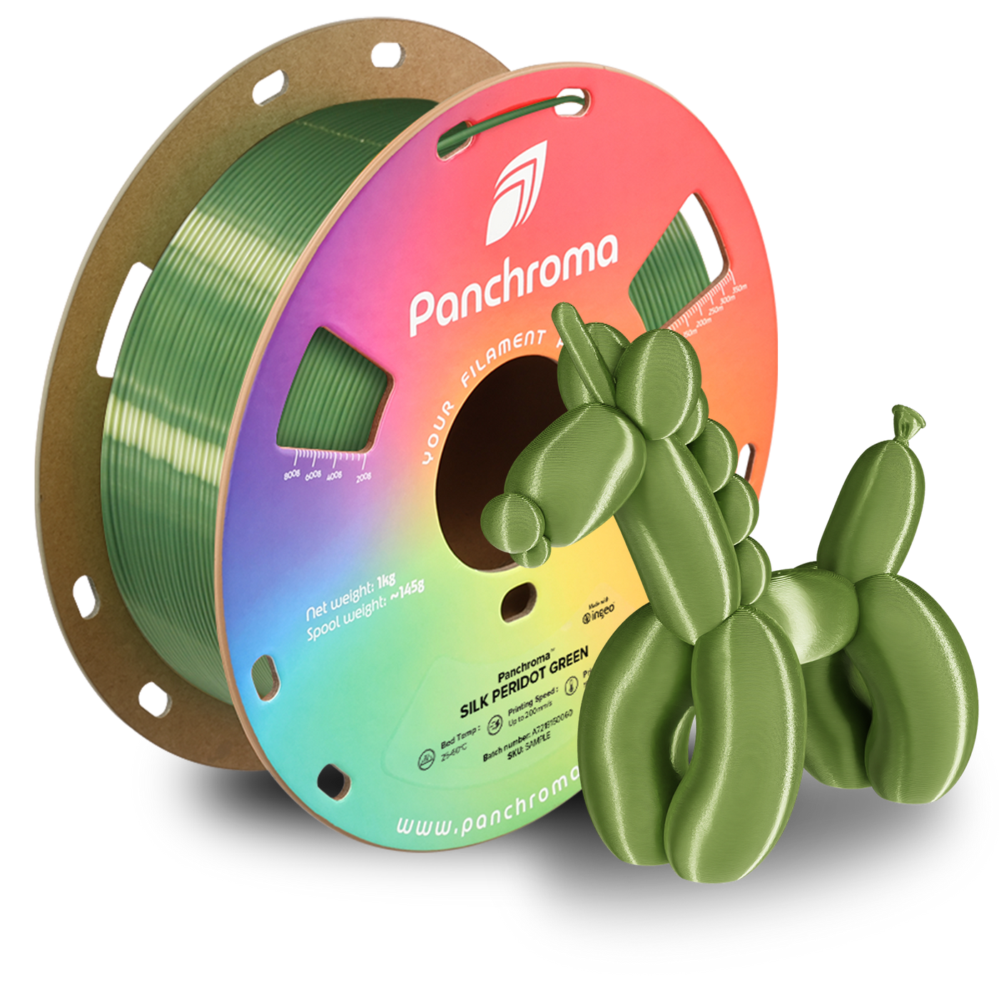 Polymaker Panchroma™ PLA Silk Peridot Green 1.75 mm 1KG