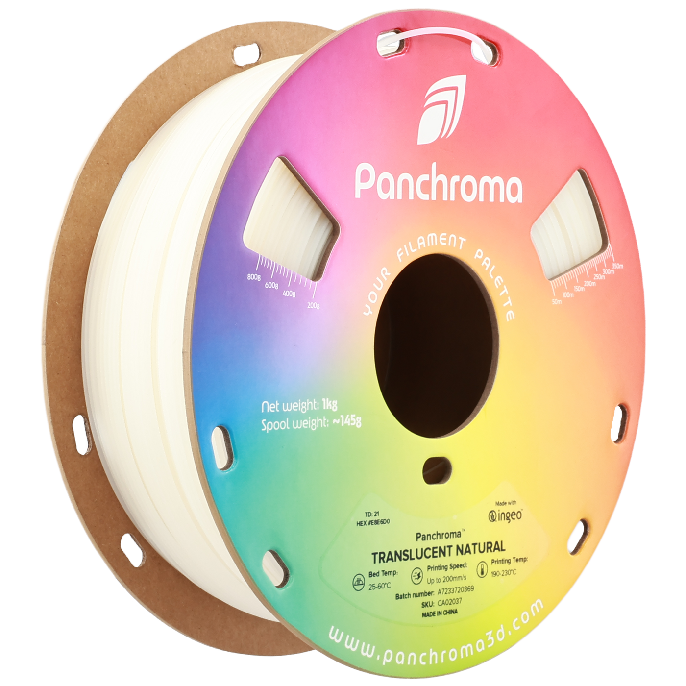 Polymaker Panchroma™ PLA Translucent Natural 1.75 mm 1KG