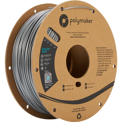 Polymaker PolyLite PETG Silver 1.75 mm 1KG