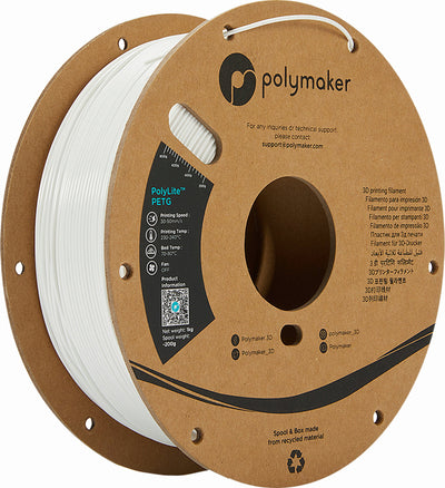 Polymaker PolyLite PETG Wit 1.75 mm 1KG