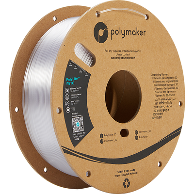 Polymaker PolyLite PETG Transparant 1.75 mm 1KG