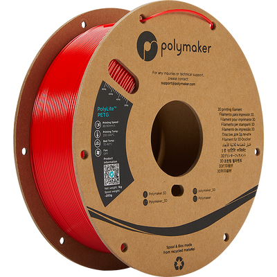 Polymaker PolyLite PETG Rood  1.75 mm 1KG