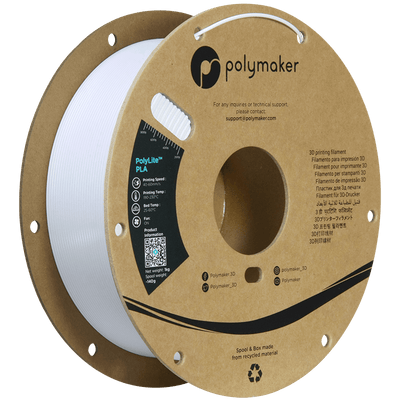 Polymaker PolyLite PLA Cold White 1.75 mm 1KG - AC products