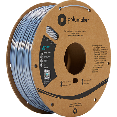 Polymaker PolyLite PLA  Filament Silk Silver 1,75mm 1KG