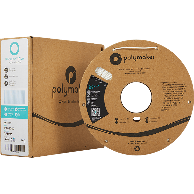 Polymaker PolyLite PLA  Filament White 1,75mm 1KG - AC products