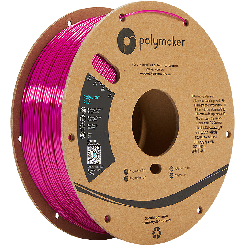 Polymaker PolyLite PLA Silk Magneta 1.75 mm 1KG