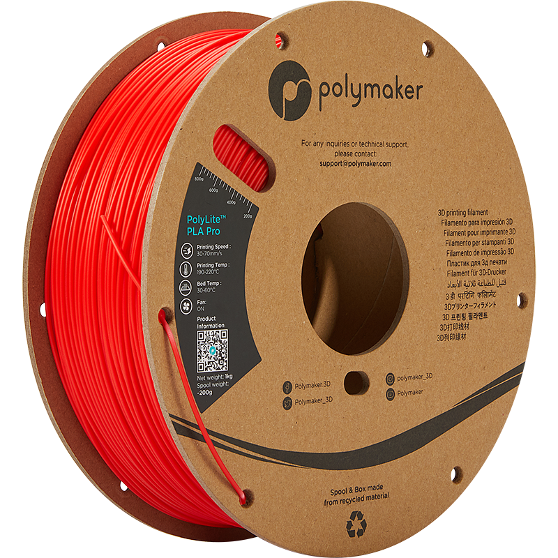 Polymaker POLYLITE™ PLA PRO 3D filament Red Jam free 1.75 mm 1KG