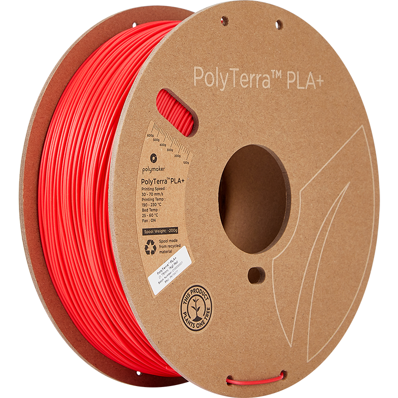 Polymaker PolyTerra PLA+ filament Red 1.75 mm 1KG
