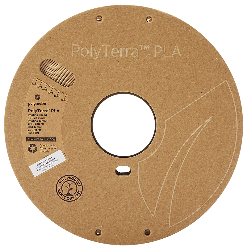 Polymaker PolyTerra Pla filament Peanut 1.75 mm 1KG