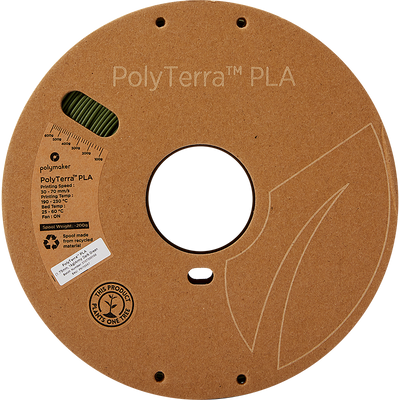 Polymaker PolyTerra Pla filament Army Dark Green 1.75 mm 1KG