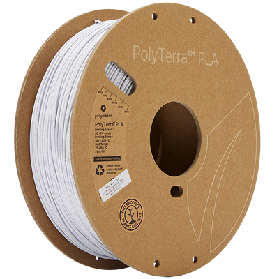 Polymaker PolyTerra Pla filament Marble white 1.75 mm 1KG