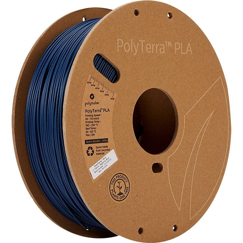 Polymaker PolyTerra Pla filament Army Blue 1.75 mm 1KG
