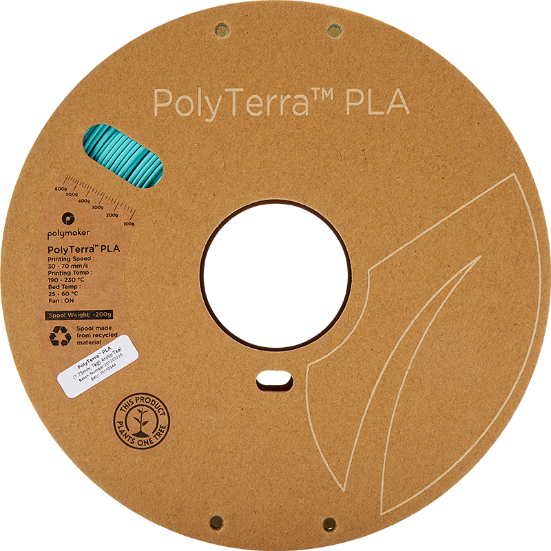Polymaker PolyTerra Pla filament Arctic Teal 1.75 mm 1KG