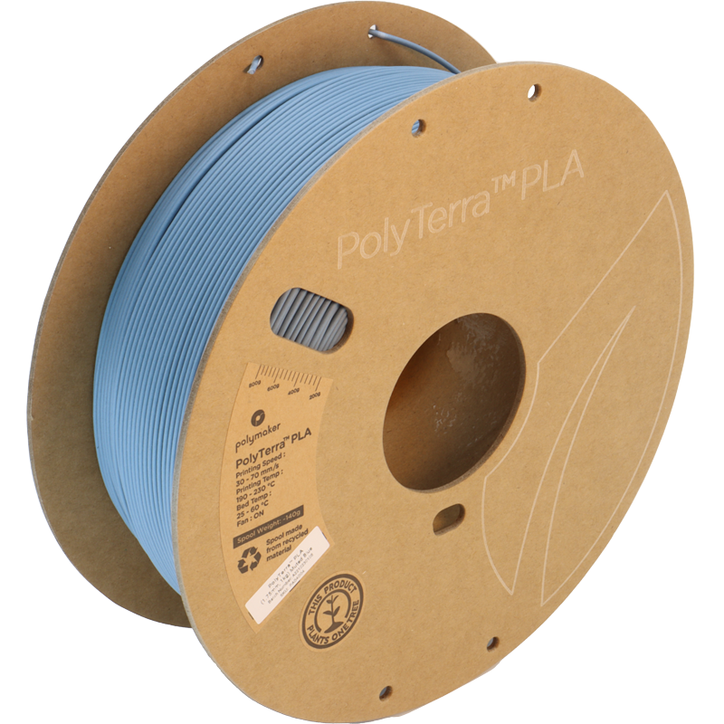 Polymaker PolyTerra Pla filament Muted Blue 1.75 mm 1KG