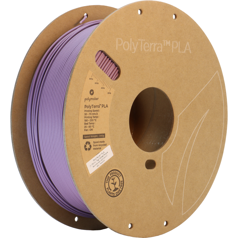 Polymaker PolyTerra Pla filament Muted Purple 1.75 mm 1KG