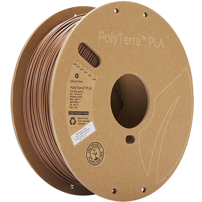 Polymaker PolyTerra Pla filament Earth Brown1.75 mm 1KG
