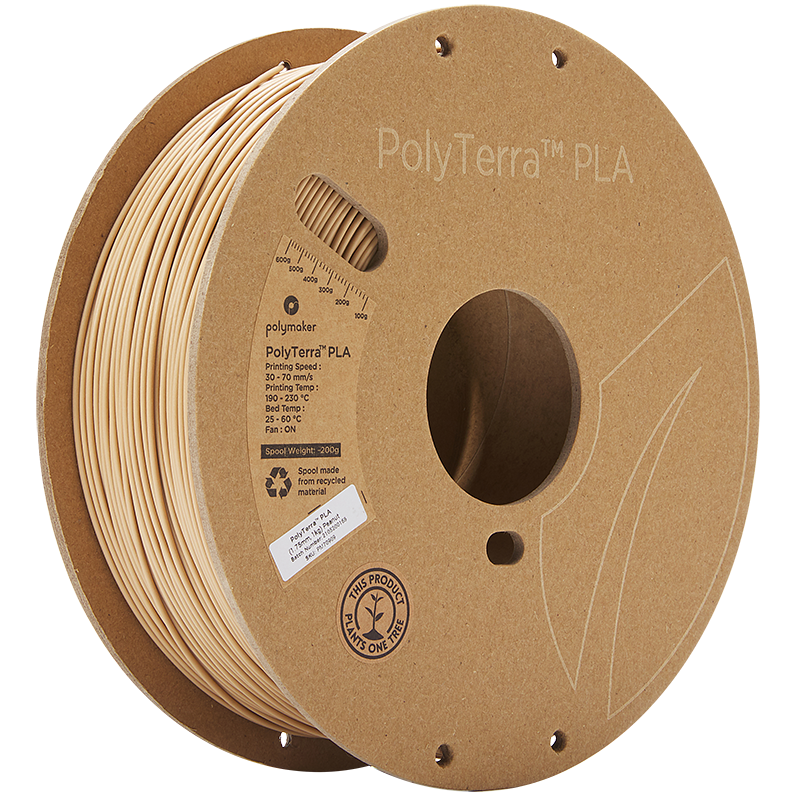 Polymaker PolyTerra Pla filament Peanut 1.75 mm 1KG