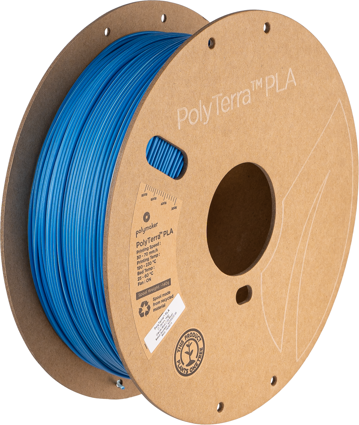 Polymaker PolyTerra PLA Filament Dual Glacier Blue Ice-Blue 1.75 mm 1KG