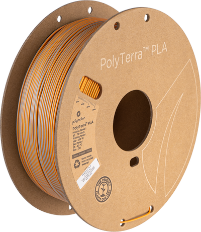 Polymaker PolyTerra PLA Filament Dual Foggy Orange (Grey-Orange) 1.75 mm 1KG