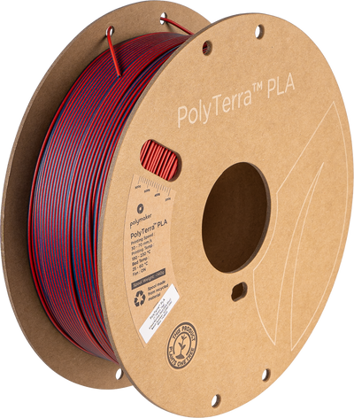 Polymaker PolyTerra PLA Filament Dual Mixed Berries (Red-Dark Blue) 1.75 mm 1KG