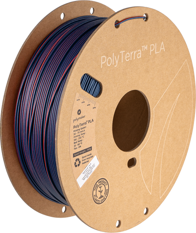Polymaker PolyTerra PLA Filament Dual Mixed Berries (Red-Dark Blue) 1.75 mm 1KG