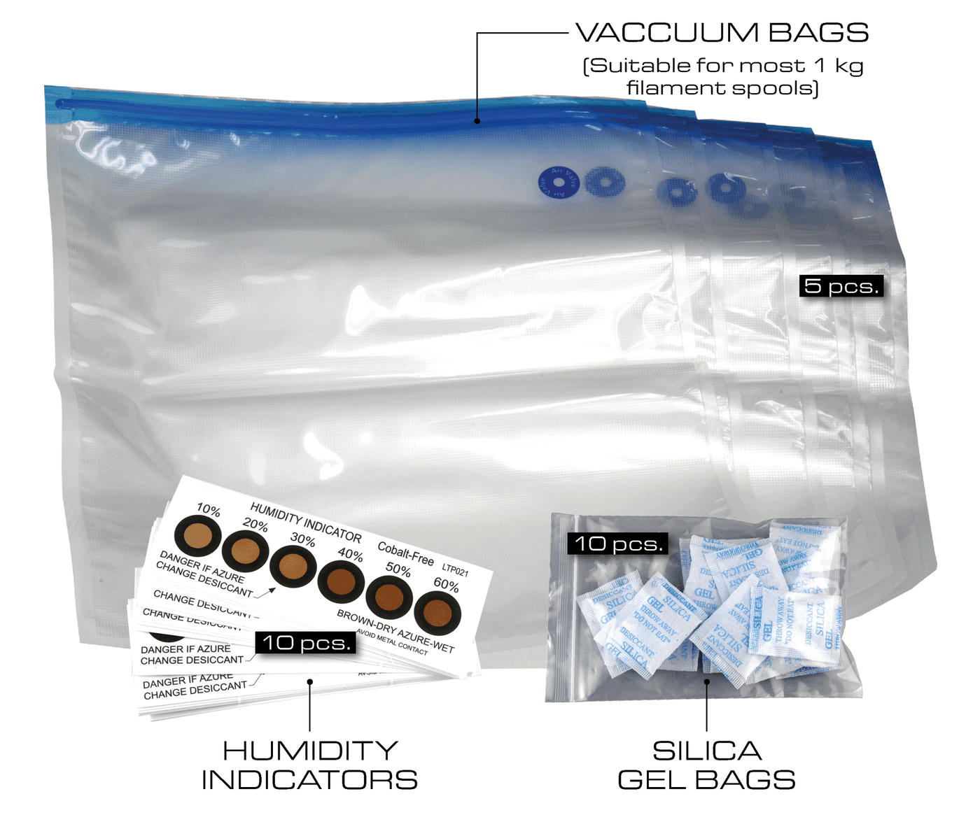 Sacs de rangement pour filament PrimaCreator - lot de 5
