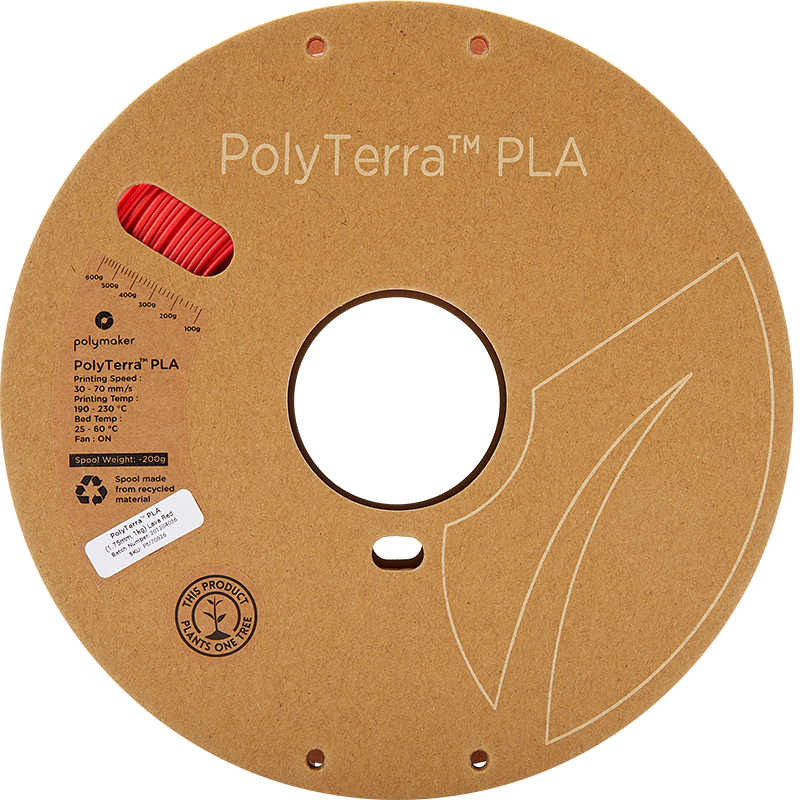 Polymaker PolyTerra Pla filament Lava Red 1.75 mm 1KG