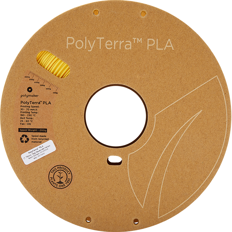 Polymaker PolyTerra Pla filament Savannah Yellow 1.75 mm 1KG